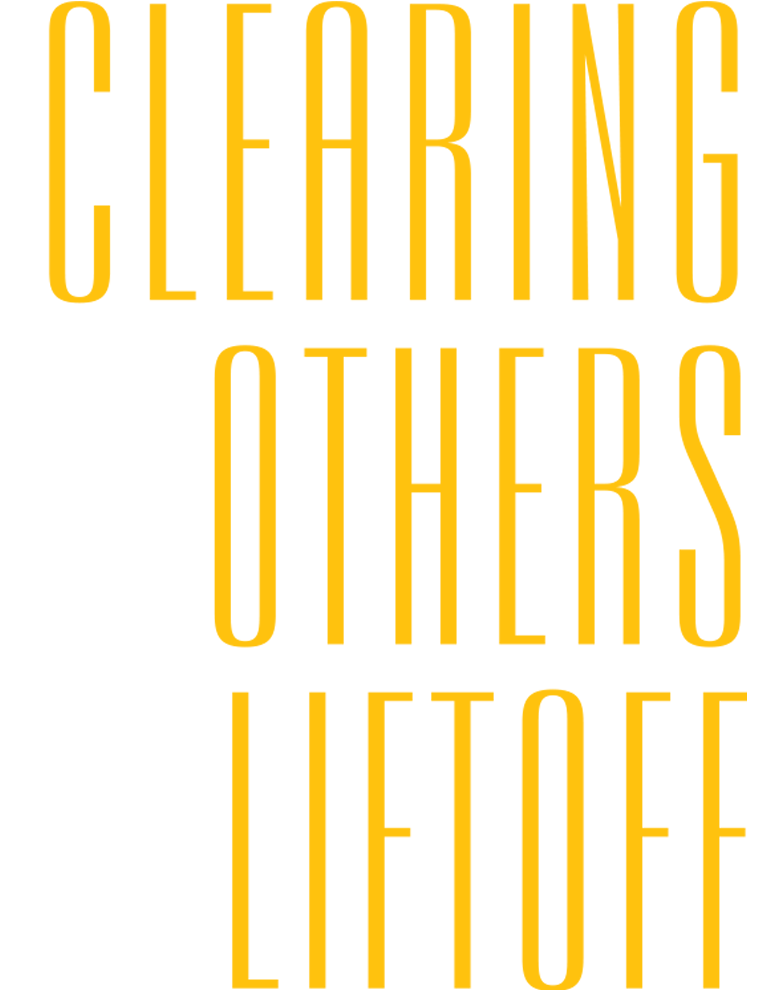 Clearing Others for Liftoff typography