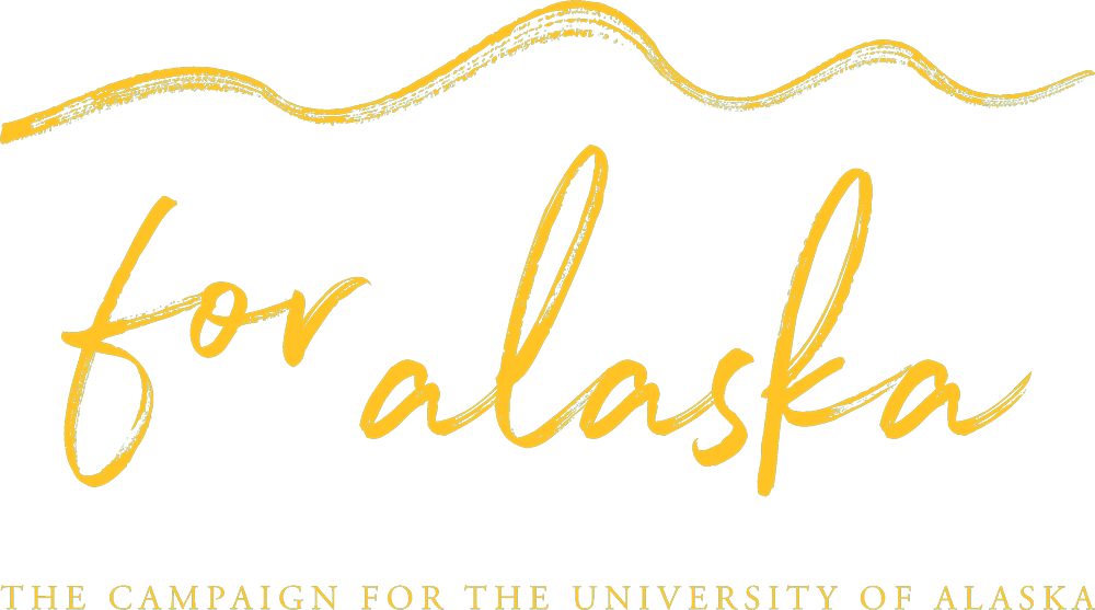 For Alaska The Campaign for the University of Alaska title typography