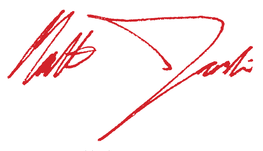 A digital signature in red ink provided by Matt Jardin