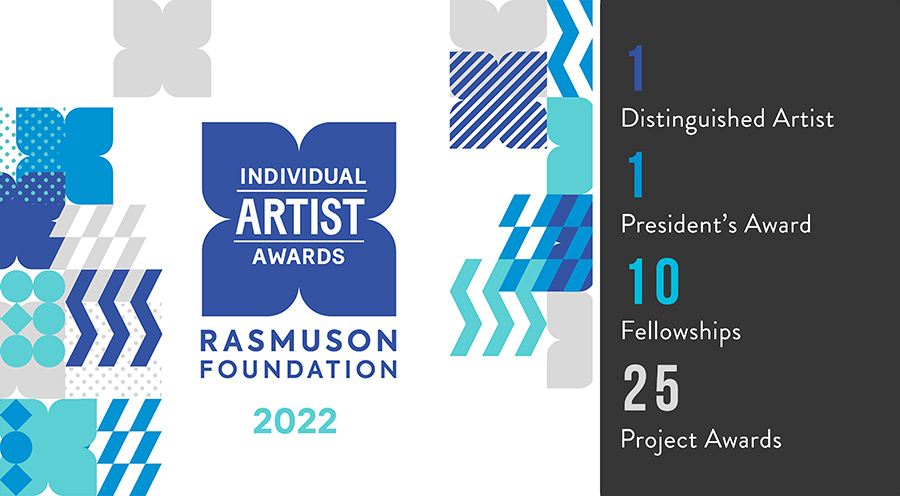 A statistical, representational category breakdown of The Rasmuson Foundation 2022 Individual Artist Awards