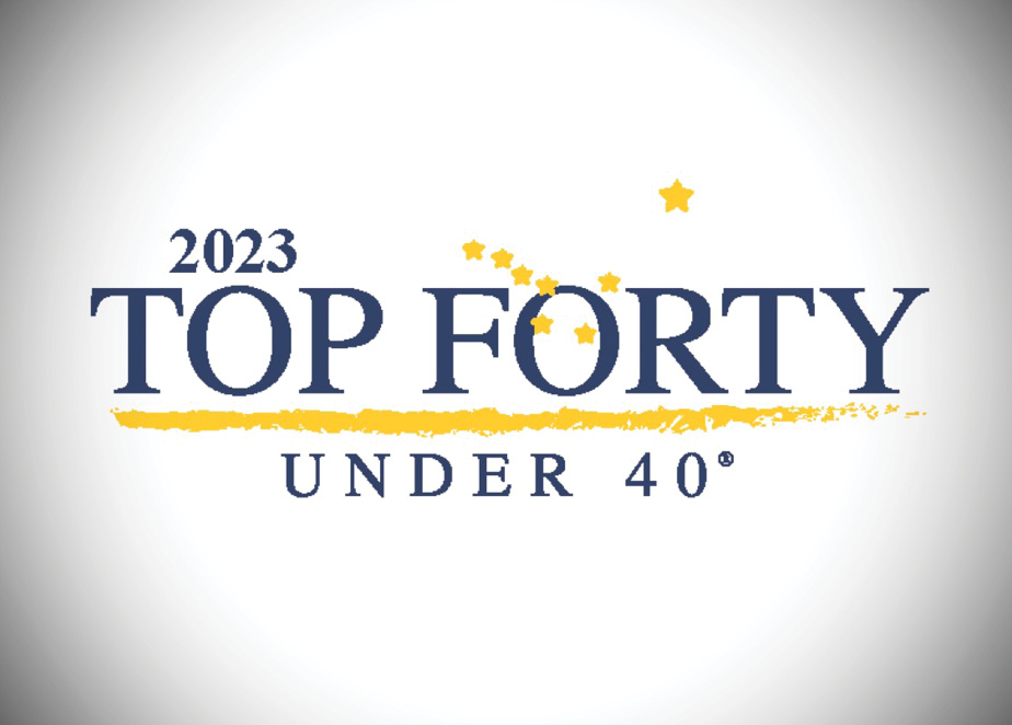 2023 Top Forty Under 40 sign 